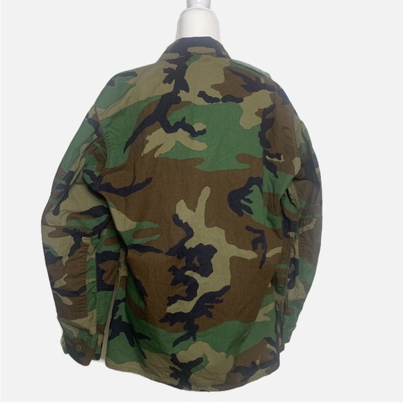 Army Jacket Camo Men's Medium Combat Camouflage Woodland Military Authentic - Picture 3 of 10